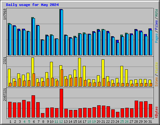 Daily usage for May 2024