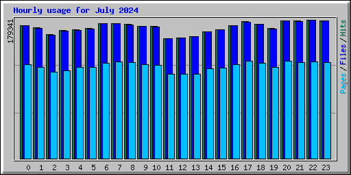 Hourly usage for July 2024