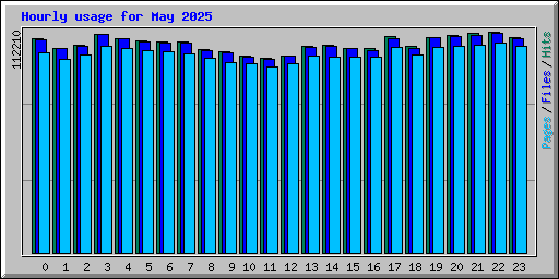 Hourly usage for May 2025