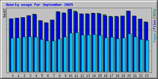 Hourly usage for September 2025