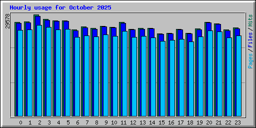 Hourly usage for October 2025
