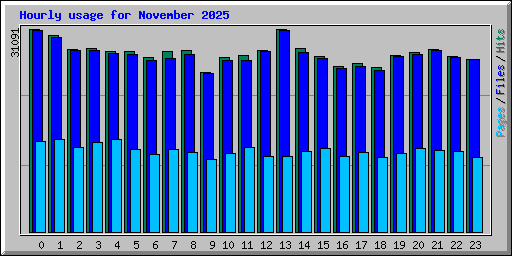 Hourly usage for November 2025