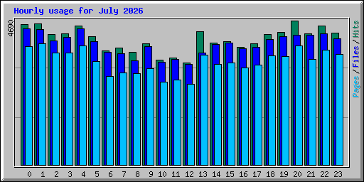 Hourly usage for July 2026